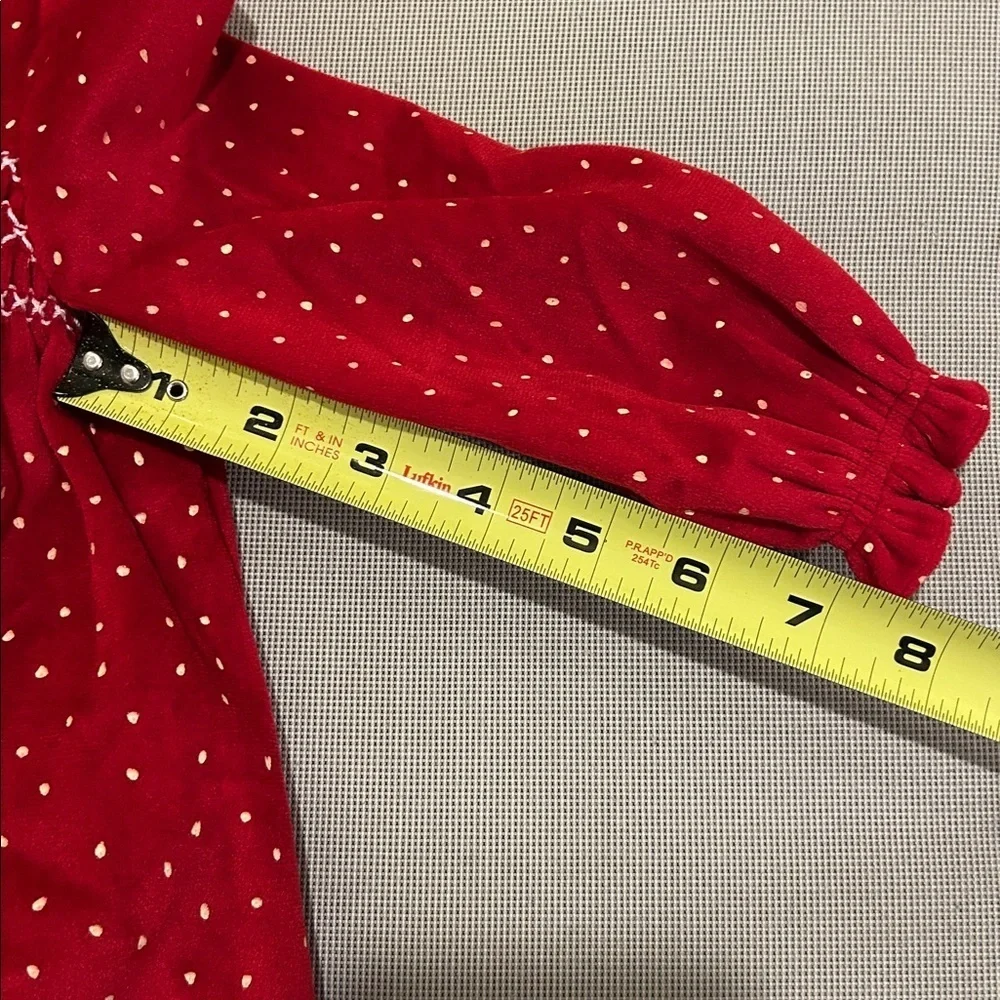 Mayoral Baby Red Velvet Holiday Dress Size 6 to 9 Months